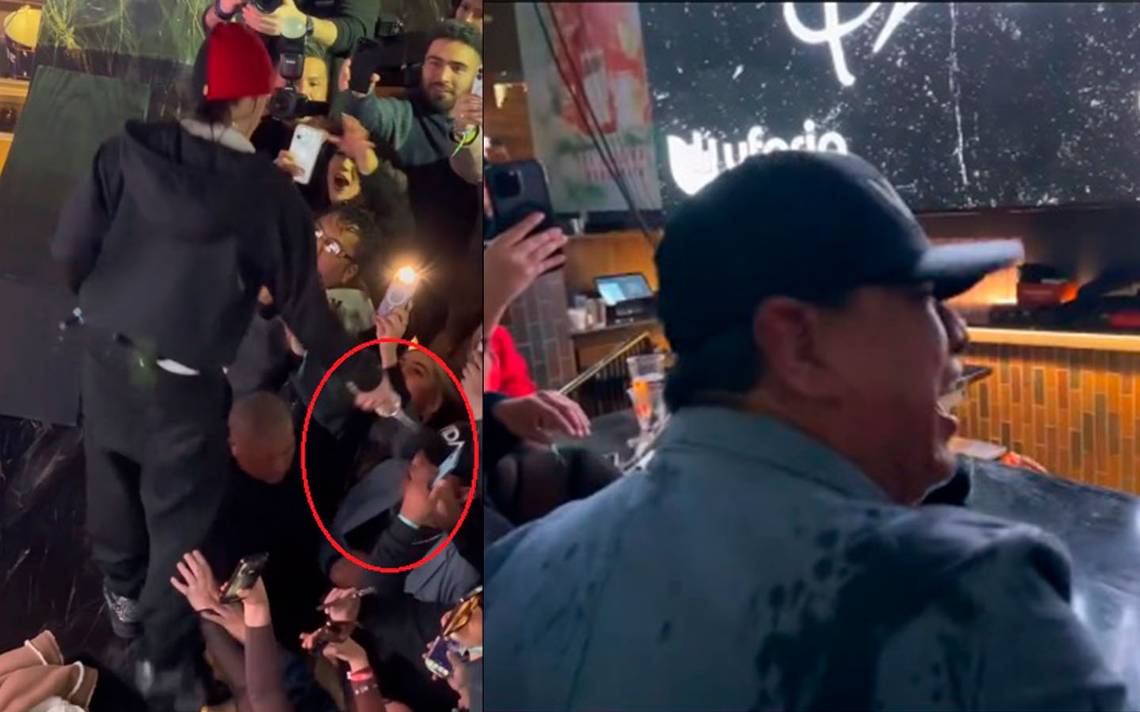 Featherweight in another controversy: he throws a water bottle at a fan during a concert (VIDEO)